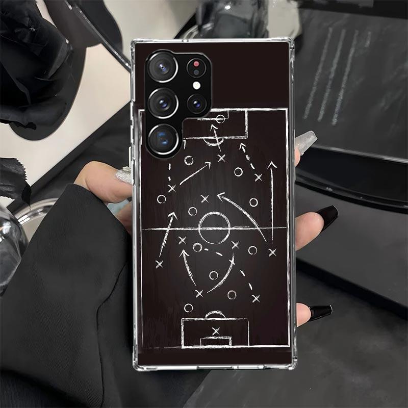 Football Soccer Tactics Time Phone Case for Samsung Galaxy S25 Edge S24 Ultra S23 Plus S22 S20 FE S10 + Soft Print Cover Coque