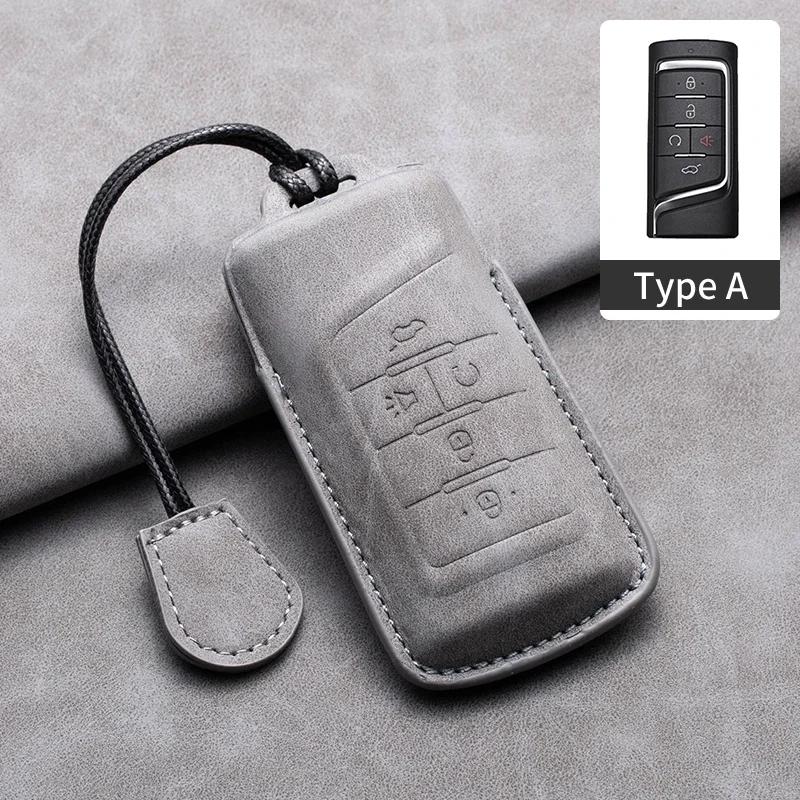 Leather Car Remote Key Case Cover for GAC Trumpchi GS4 GM8 GA3 GA6 SGS7 GA4 GS5 GS3 Legend GS8 Keychain Accessories