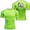 Men's Compression Shirt Bleach Graphic Sports Quick Drying Gym T-shirt Fitness Sweatshirt Elastic Top T-shirt Sleeve Rash Guard