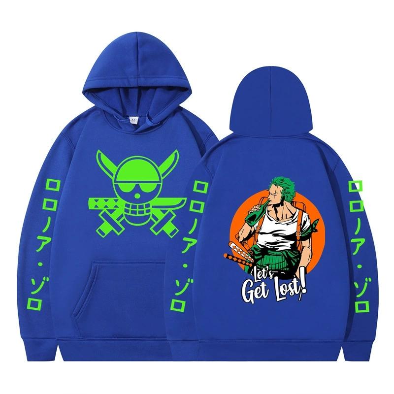 Anime ONE PIECE Men Women Hoodies Autumn Casual Pullover Roronoa Zoro Hoodie Fashion Hip Hop Sweatshirt Clothes