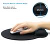 Comfortable Memory Foam, Ergonomic Business Wrist Rest Mouse Pad, Desk Mouse Wrist Support, Notebook Hand Rest Medium Size Thick Palm Pad Black 3624