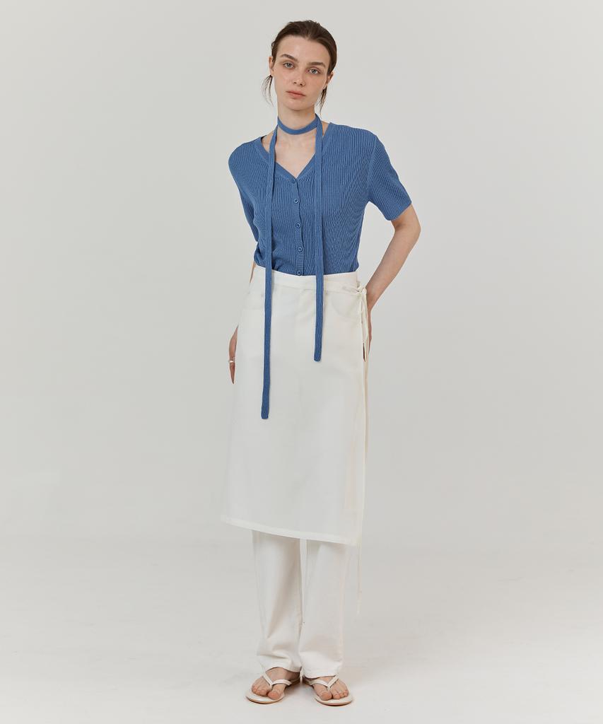 Hauseuobeupondeu Seethrough Layering Wrap Skirt (Ivory)