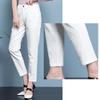 2025 Autumn Women's Korean Style Stretchy High Waist Slim Fit Cropped Jeans