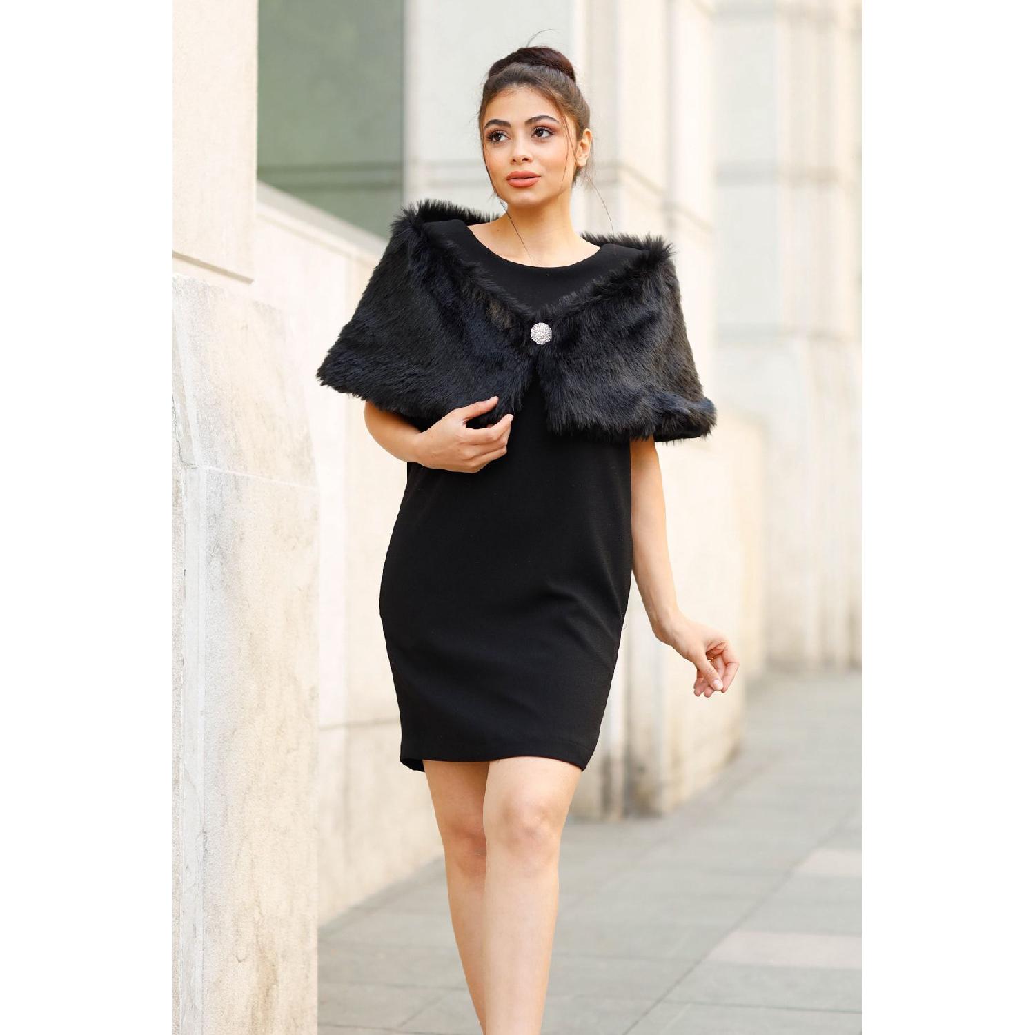 

Bridal Scarf, Fur, Jacket, Classic Scarf Black S чорний