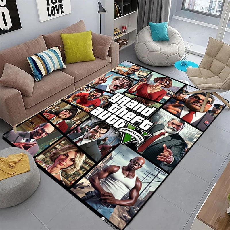 Vibes Vice City carpet printing Home Decor Art Protective pad Bathroom mat