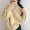 High Neck Sweater for Women In Autumn and Winter Soft and Loose Fit High Texture Knit Sweater Thick Top