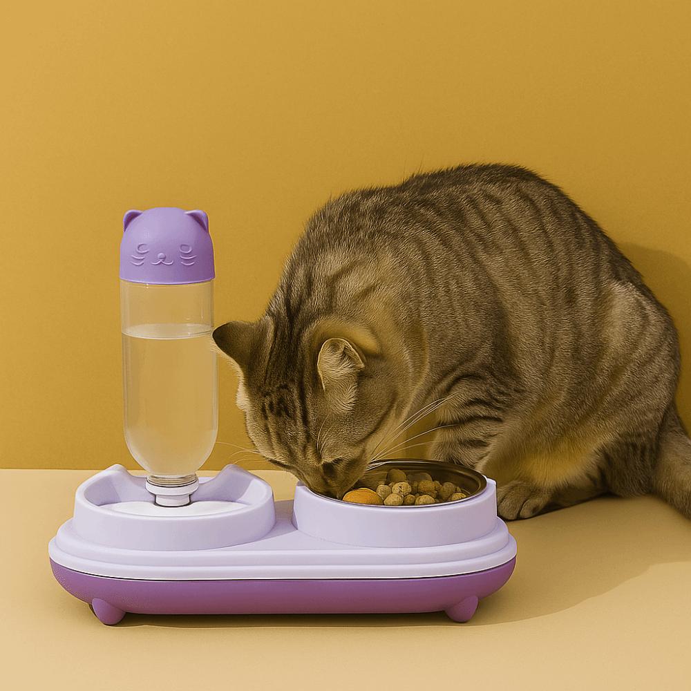 Spill Proof Cat Drinking Bowls Non-slip Pet Water Food Bowl Pet Water Fountain for Cats Puppy