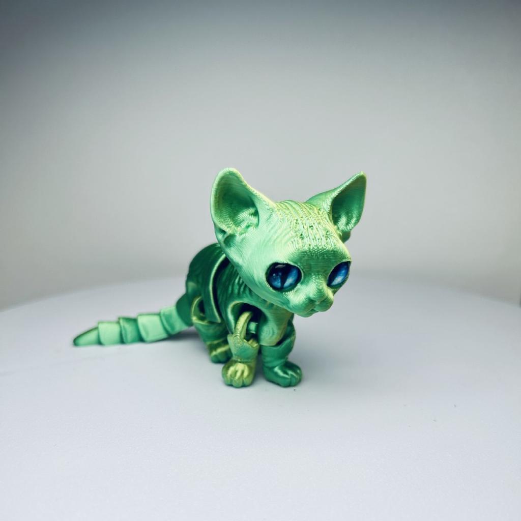 12cm Creative Mini 3D Printing Cute Siamese Pet Cat Toy New Simulation Animal Home Decoration Model Children Birthday Gift
