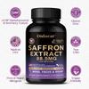 Saffron Supplement - 120 Capsules, Improves Mood, Vision, and Concentration, non-GMO.