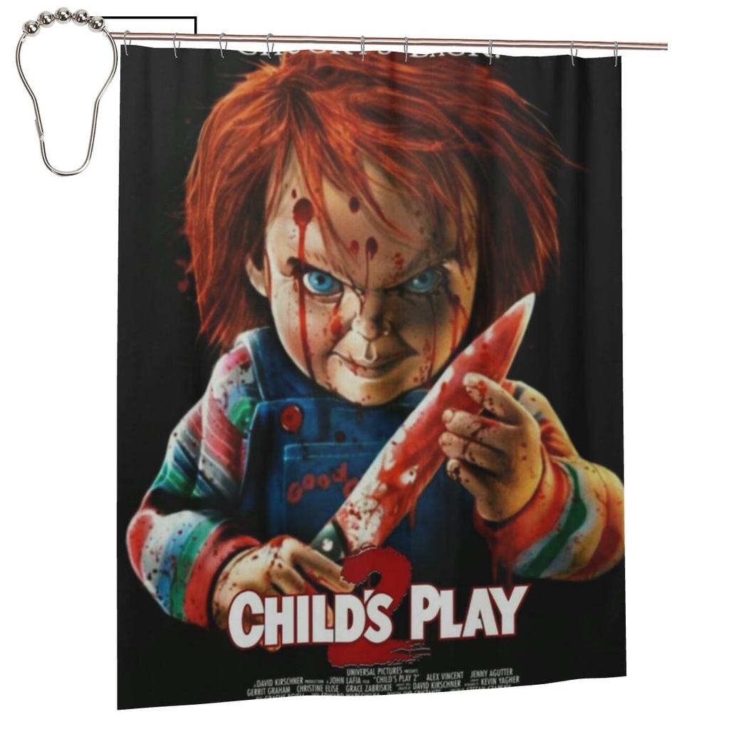 Good Guys Child'S Play Chucky Shower Curtain Bathroom Polyester Waterproof Bath Curtains With Hooks