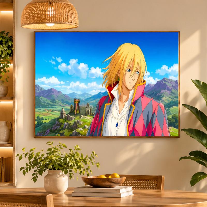 5D Diamond Painting Howl's Moving Castle DIY Full Drill Diamond Art Kit Home Decoration