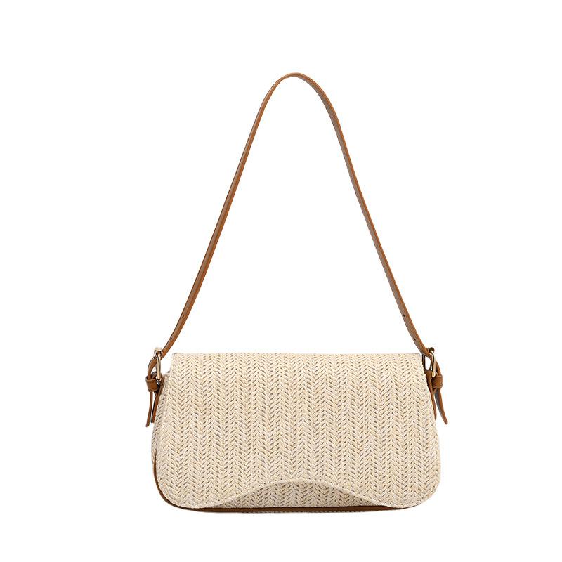 Summer Straw Woven Bag Women's Hand Bag Shoulder Bag Fashionable Women's Bag French Underarm Bag