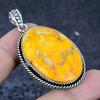 Bumble Bee Jasper Gemstone 925 Sterling Silver Jewelry Pendant 2.25" l3e71