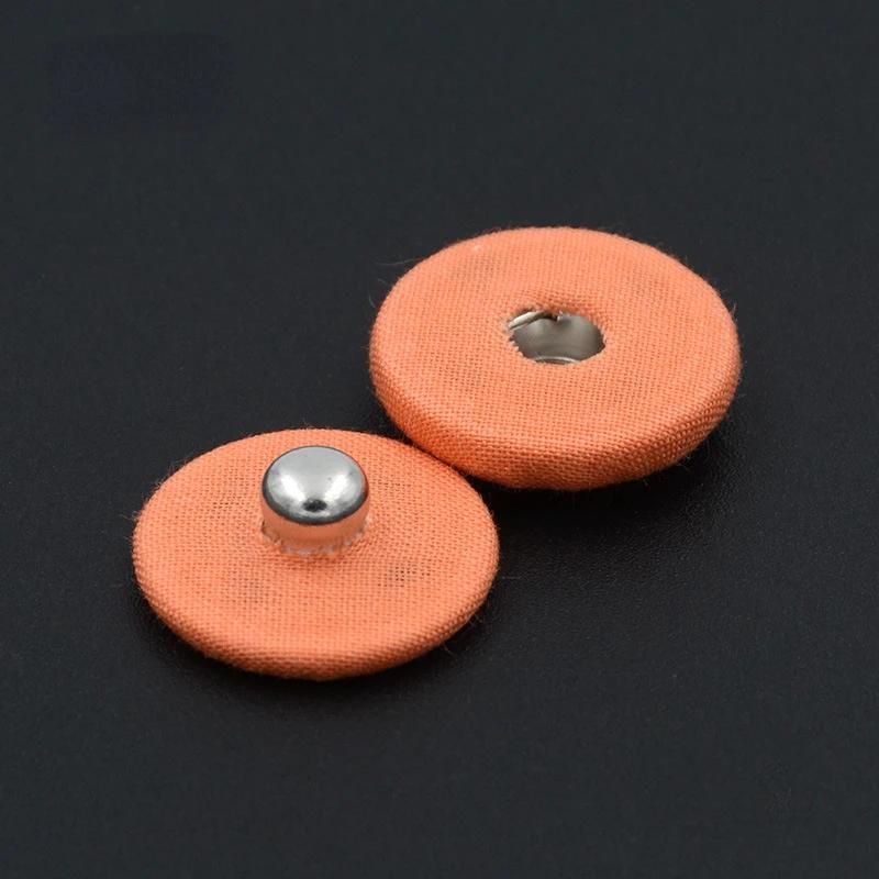 Kovové patentky Knoflíky na stisk Šití Oblečení Příslušenství Zapuštěná přezka Obalená látkou 20 ks 15/18/21/23/25 mm