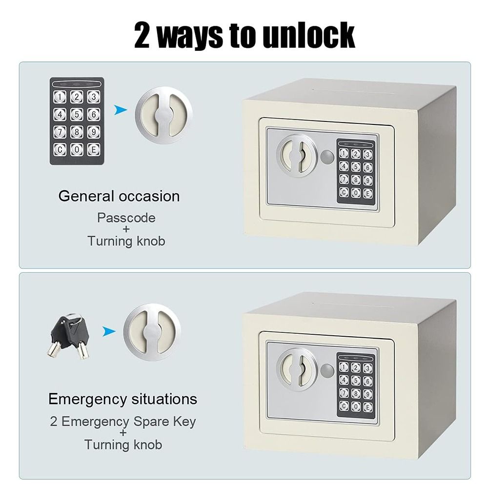Anti-Theft Piggy Bank Password Lock Compact Combination Lock Security Box Household with Coin Slot Small Digital Safe Box