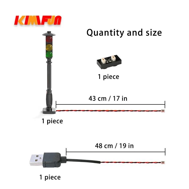 1Pcs Led Moc Street Automatic Cycle Traffic Signal Light Building Blocks City Series Bricks Block Set Model