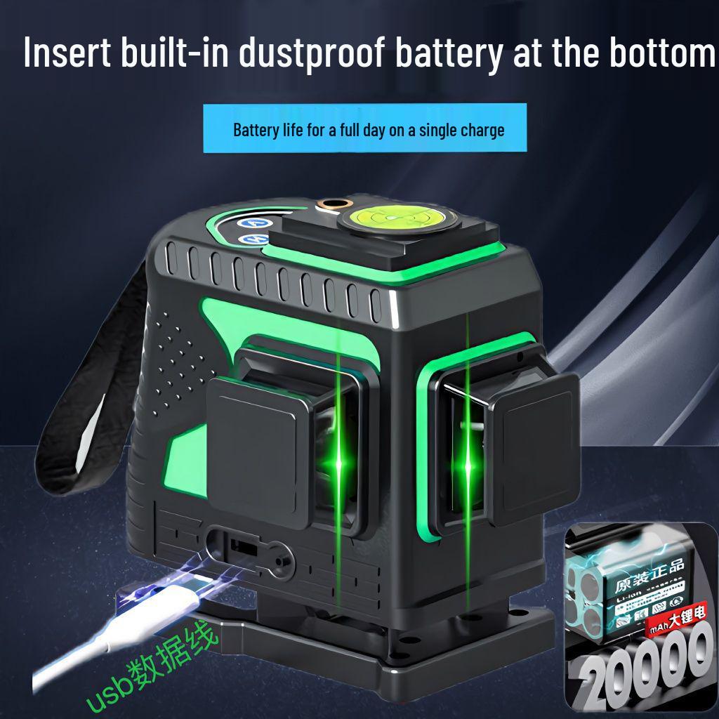 2025 High-Brightness 12-Line Green & 16-Line Red Laser Level with Full Automatic Leveling