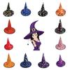 Witch Hat For Halloween Party Stylish And Gold-embossed Witch Hat Costume Accessory