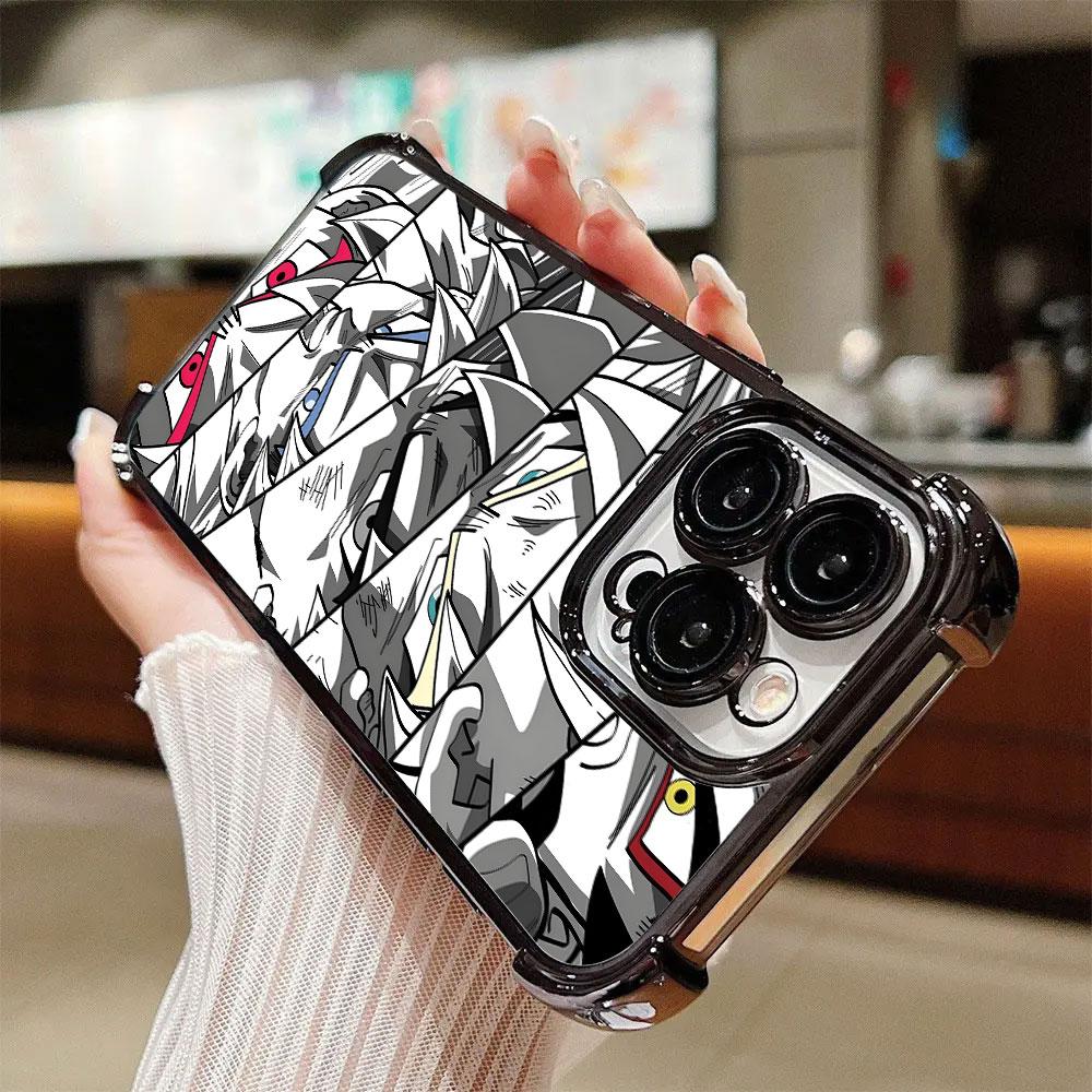 Japanese Dragons Ball Super Eyes Head Cartoon Phone Case for iPhone 11 13 15 16 17 Pro Max 14 Plus 17Air 16E 12 Mini Clear Cover
