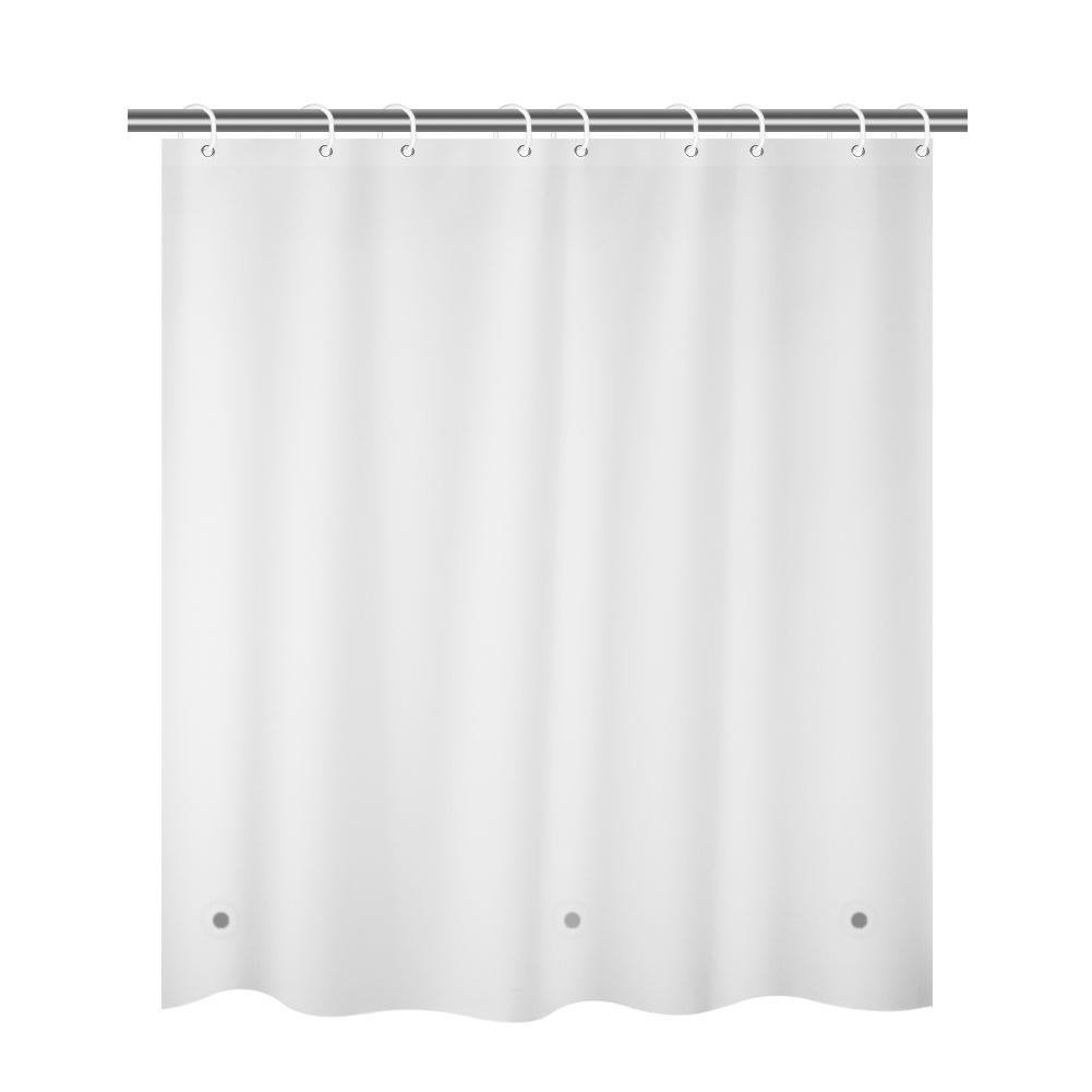180-230Cm Duschvorhänge Wasserdicht Schwerlast Dickes Gewebe Badvorhang Für Hotel Badezimmer Badewanne Einfarbig Weiß Privatsphäre Abdeckung