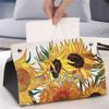 Black Leather Tissue Box Napkin Holder Car Tissue Box Home Living Room Holder Case Storage Hotel Household Home Storage