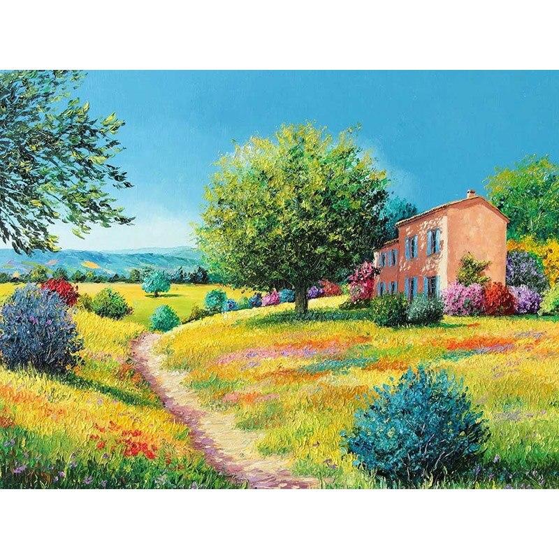 New 5D DIY Diamond Painting Sea View Town Diamond Embroidery Scenery Cross Stitch Full Round Drill Home Decor Manual Gift