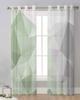 Abstract Gradient Sage Green Grey Triangle Sheer Curtains for Living Room Decor Window Curtains Kitchen Tulle Voile Curtains