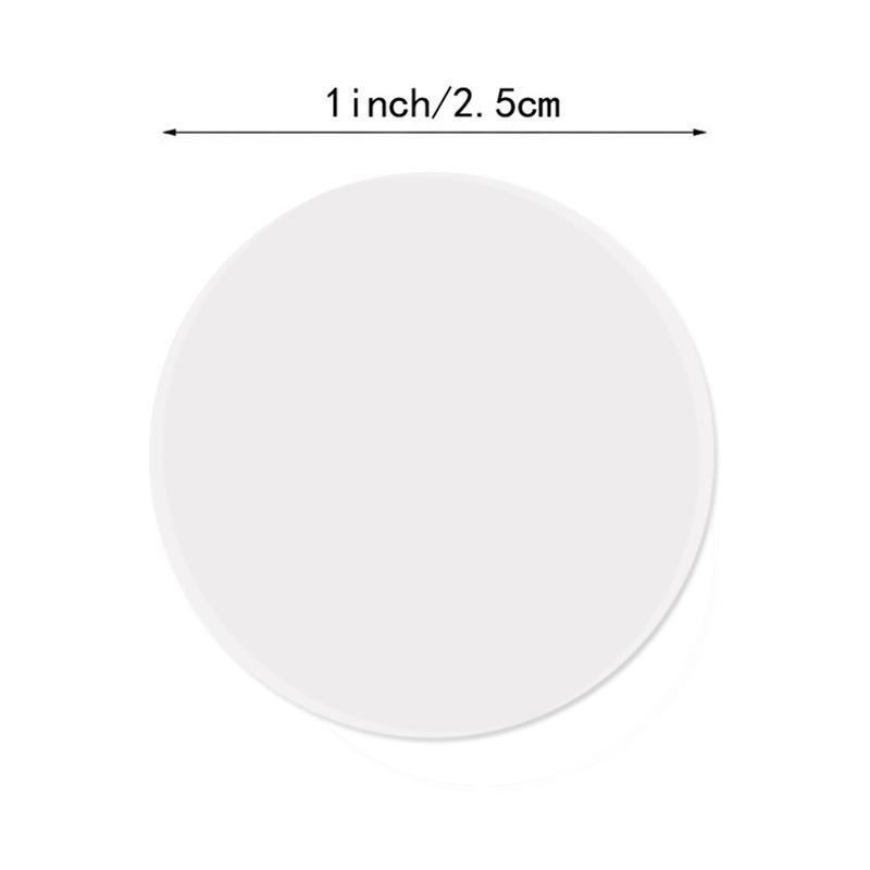 1 st Transparent Självhäftande Försegling Klistermärke Rund Rulle Transparent 2,5 cm Presentförpackning Förseglingsetikett