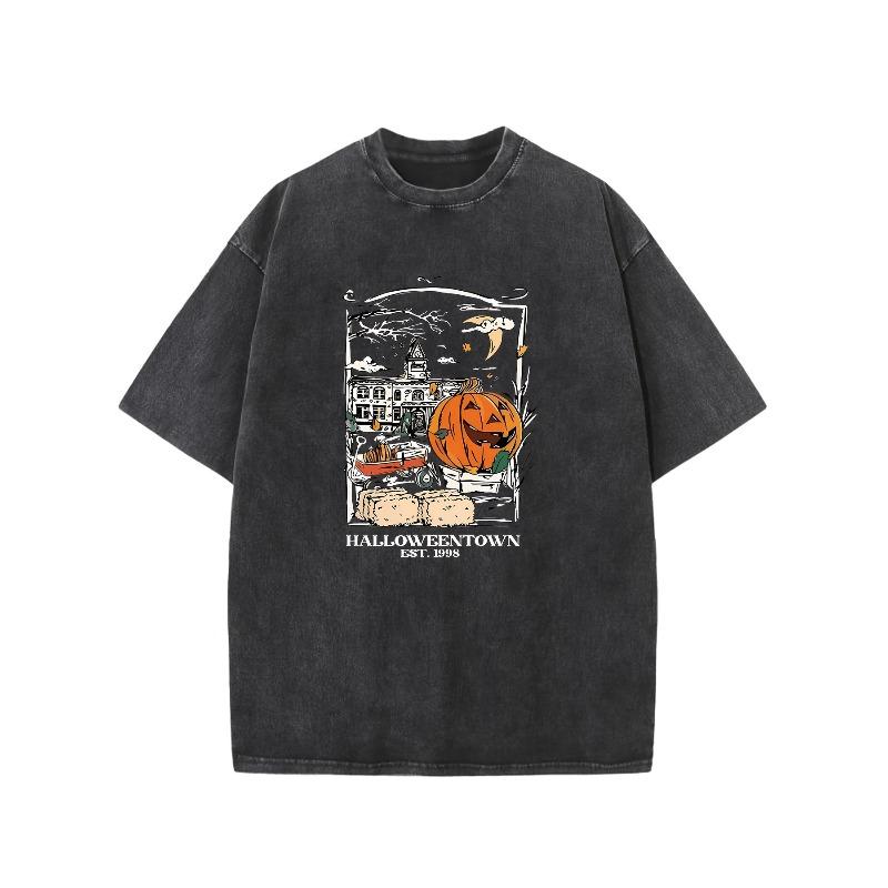 

European sizes Men S T-Shirt with a Vintage Washed Look, Featuring High-Quality, a Patterned Design, Drop Shoulder Sleeves, Perfect for Summer Wear S чёрный