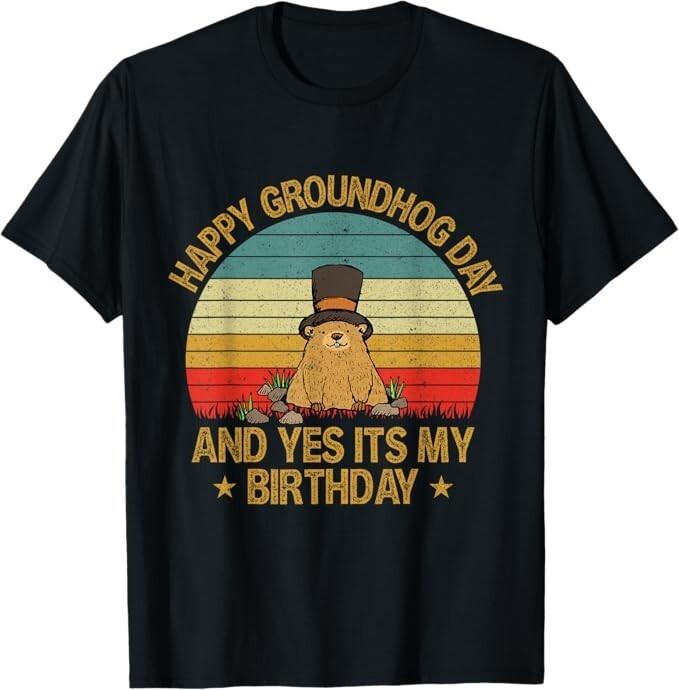 

Happy Groundhog Day Lovers Costume Boys Girls Women Men T-Shirt Unisex T-Shirt L