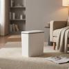 Flip Lid Trash Can PressOpen Rectangular Waste Bin for Washroom, Kitchen, Living Room