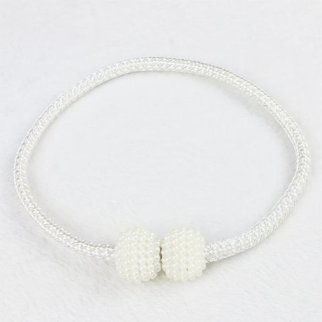 1pcs-2PCS New Curtain Buckle, Curtain Strap, Pearl Buckle Design, No Drilling Installation, Curtain Tie Rope