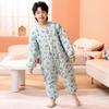 Cotton Warm Toddler Sleepsuit With Legs Boys Girls 3-12 Years Thick Pajama Sleep Bag Winter