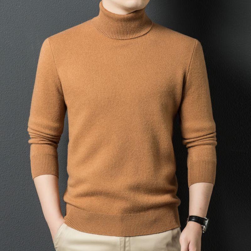 Men's Fengxun 100% Pure Wool Mock Neck Sweater FXT5287