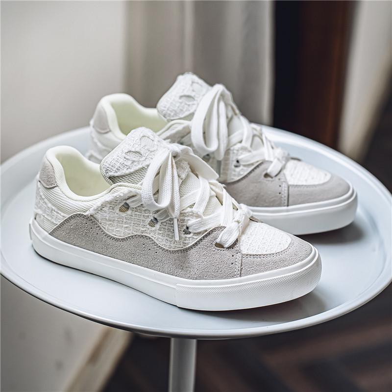 

Men s shoes 2024 new summer student Korean version of leisure sports niche viral trends men s low-top canvas board shoes 44 білий