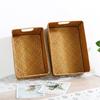 Woven Seagrass Basket Handmade Straw Wicker Storage Basket For Home Kitchen Table Sundries Storage Container Multipurpose Basket