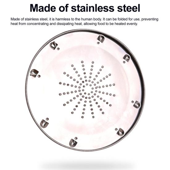 Stainless Steel Camping Stovetop Toaster Outdoor Cooking Hiking Picnic BBQ Foldable 4 Slices of Bread Camp Stove Toaster Rack Holder