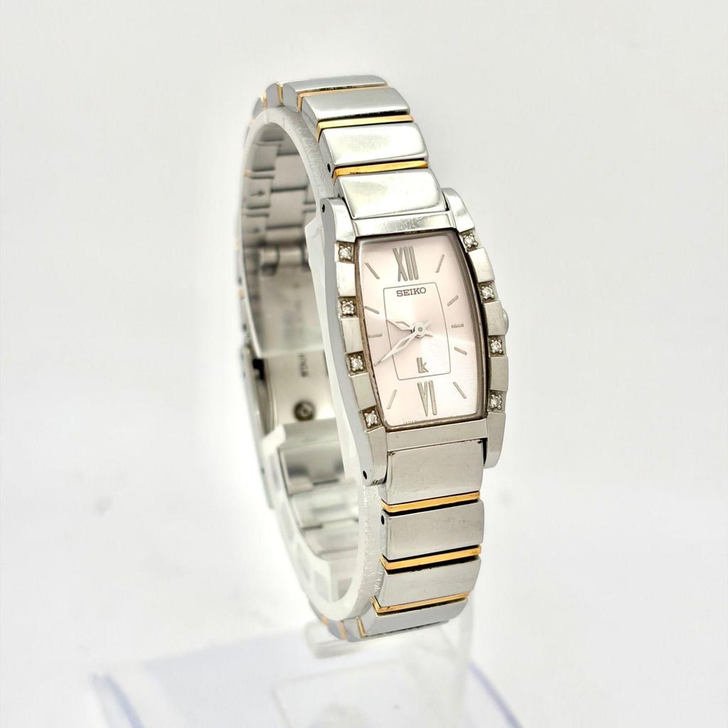Used [New battery] SEIKO lk Rukia 8P diamond ladies watch pink 1F20-0BK0 660276