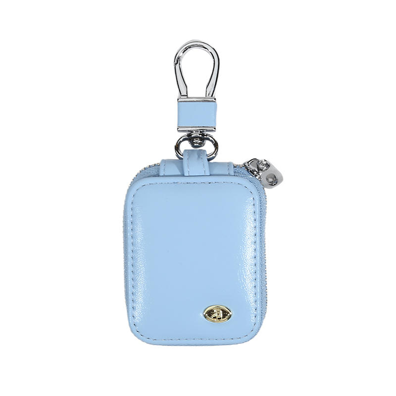 Compact Lightweight Travel Headphone Storage Case Women Men Wireless Earphones Earbud Protective Zipper Carrying Pouch with Keychain