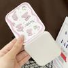 Espejo Plegable de Concha de Almeja de Oso Lindo de Dibujos Animados Espejo de Maquillaje Con Peine Portátil Creativo Para Mujeres Niñas Espejo de Mano