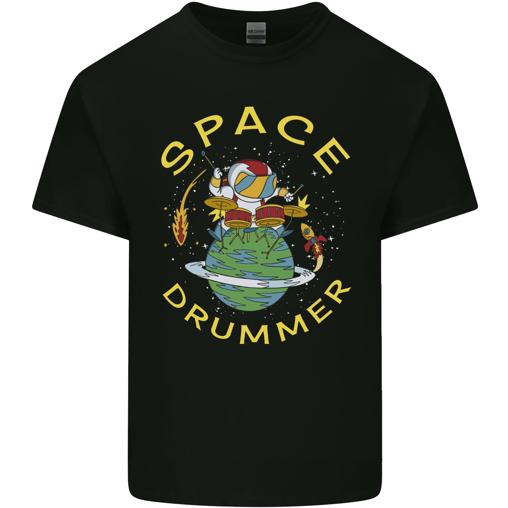 Space Drummer Drumming Astronaut Drum Unisexs Light Cotton TShirt S