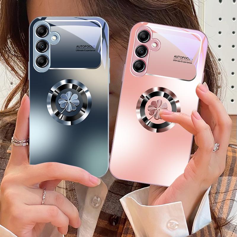 Farbverlauf-Blumen für Samsung Galaxy A14 4G 20 30 52 20S 21S 22 A32 33 34 42 50 51 53 54 70 71 72 73 5G Glas-Handyhülle