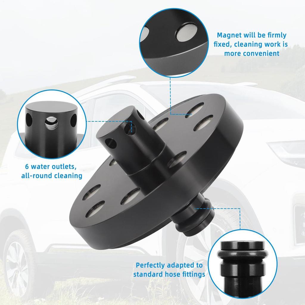 Undercarriage Cleaner with Rotating Brush - Quick Connect Pressure Washer Attachment for Truck, SUV, Car To Remove Salt, Mud