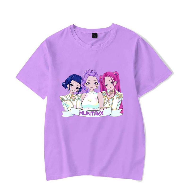 Funny K-Pop Demon Hunters Mira Rumi Zoey Printed Shirt Women's Men's Casual Personality T-shirt Unisex Summer Cute T-shirt Tops