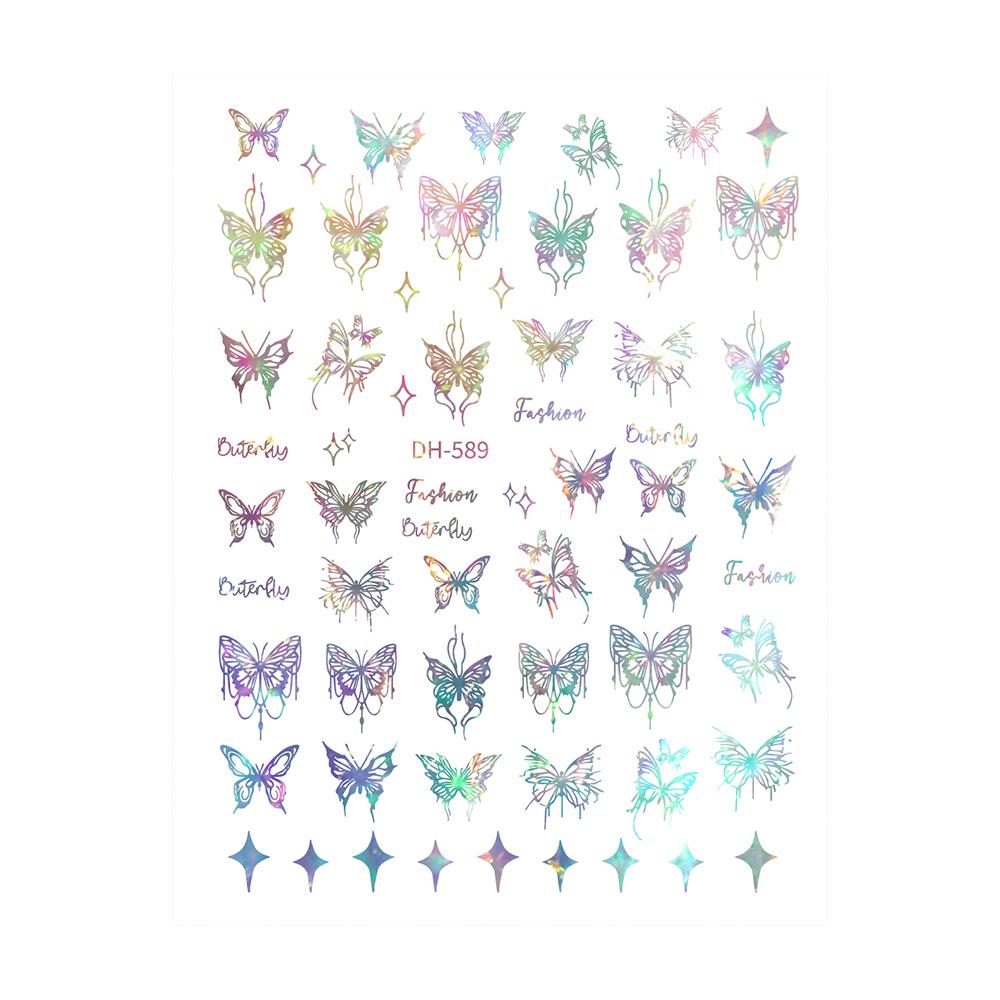 Redanco Seashell  Butterfly 3D Nail Art Stickers (Adhesive Back) - DH-590