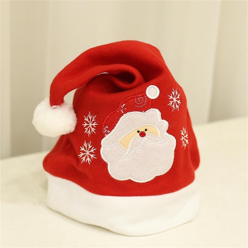 10pcs Exquisite Christmas Hat, Santa Hat Holiday Hat for Unisex Adults Festival Party Hat Plush Santa Hat Red Hat