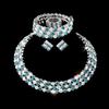 Bridal Wedding Jewelry Bright Diamond Zircon Ring Bracelet Necklace Earrings Four-piece Female