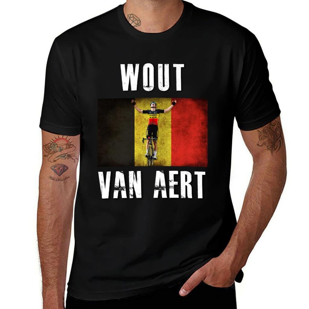 T-shirt Wout Van Aert Stampa Moderna T-shirt Casual