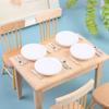 4Sets 1:12 Dollhouse Miniature Plate Knife Fork Spoon Set Doll Kitchen Tableware Decor