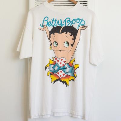 Vintage 90's Betty Boop T-shirt Rare Design White Unisex S-5XL KH13657 Unisex T-Shirt